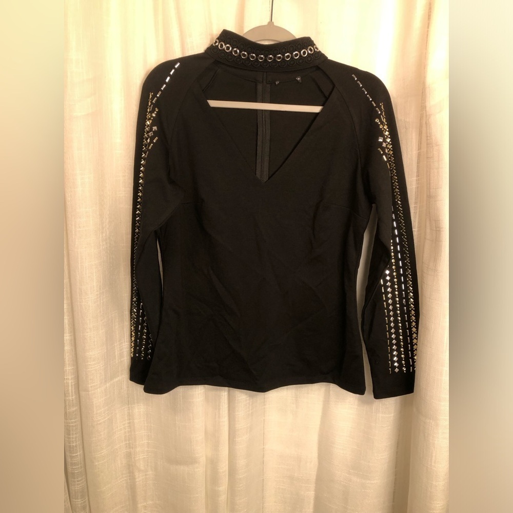 Black Studded Women's Top